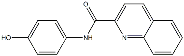 N-(4-hydroxyphenyl)quinoline-2-carboxamide Struktur