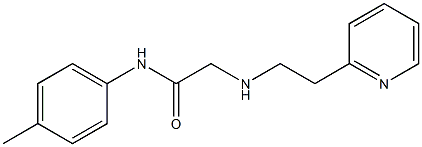 N-(4-methylphenyl)-2-{[2-(pyridin-2-yl)ethyl]amino}acetamide Struktur