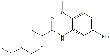 N-(5-amino-2-methoxyphenyl)-2-(2-methoxyethoxy)propanamide Struktur