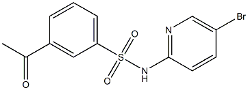 N-(5-bromopyridin-2-yl)-3-acetylbenzene-1-sulfonamide Struktur