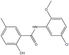 N-(5-chloro-2-methoxyphenyl)-2-hydroxy-5-methylbenzamide Struktur