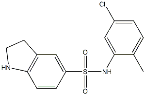 N-(5-chloro-2-methylphenyl)-2,3-dihydro-1H-indole-5-sulfonamide Struktur