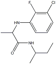 N-(butan-2-yl)-2-[(3-chloro-2-fluorophenyl)amino]propanamide Struktur