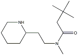 N,3,3-trimethyl-N-[2-(piperidin-2-yl)ethyl]butanamide Struktur