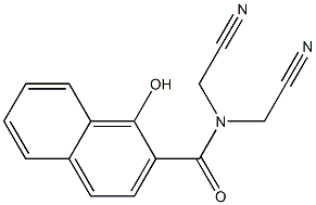 N,N-bis(cyanomethyl)-1-hydroxynaphthalene-2-carboxamide Struktur