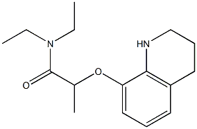 N,N-diethyl-2-(1,2,3,4-tetrahydroquinolin-8-yloxy)propanamide Struktur