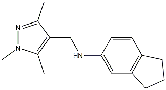 N-[(1,3,5-trimethyl-1H-pyrazol-4-yl)methyl]-2,3-dihydro-1H-inden-5-amine Struktur