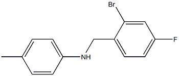 N-[(2-bromo-4-fluorophenyl)methyl]-4-methylaniline Struktur