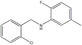 N-[(2-chlorophenyl)methyl]-2-fluoro-5-methylaniline Struktur