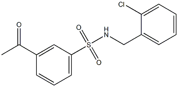 N-[(2-chlorophenyl)methyl]-3-acetylbenzene-1-sulfonamide Struktur