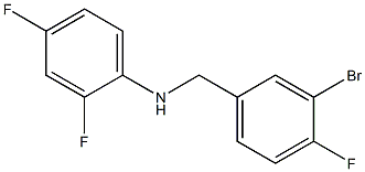 N-[(3-bromo-4-fluorophenyl)methyl]-2,4-difluoroaniline Struktur