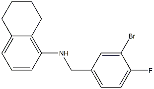 N-[(3-bromo-4-fluorophenyl)methyl]-5,6,7,8-tetrahydronaphthalen-1-amine Struktur