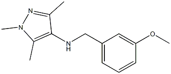 N-[(3-methoxyphenyl)methyl]-1,3,5-trimethyl-1H-pyrazol-4-amine Struktur