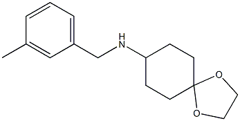 N-[(3-methylphenyl)methyl]-1,4-dioxaspiro[4.5]decan-8-amine Struktur