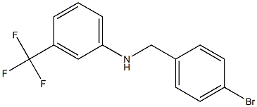 N-[(4-bromophenyl)methyl]-3-(trifluoromethyl)aniline Struktur