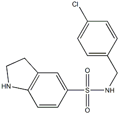 N-[(4-chlorophenyl)methyl]-2,3-dihydro-1H-indole-5-sulfonamide Struktur