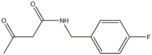 N-[(4-fluorophenyl)methyl]-3-oxobutanamide Struktur