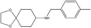 N-[(4-methylphenyl)methyl]-1,4-dioxaspiro[4.5]decan-8-amine Struktur