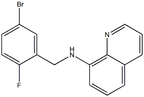 N-[(5-bromo-2-fluorophenyl)methyl]quinolin-8-amine Struktur