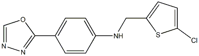 N-[(5-chlorothiophen-2-yl)methyl]-4-(1,3,4-oxadiazol-2-yl)aniline Struktur