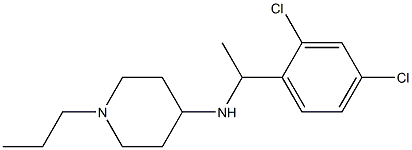 N-[1-(2,4-dichlorophenyl)ethyl]-1-propylpiperidin-4-amine Struktur