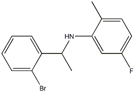 N-[1-(2-bromophenyl)ethyl]-5-fluoro-2-methylaniline Struktur