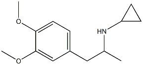 N-[1-(3,4-dimethoxyphenyl)propan-2-yl]cyclopropanamine Struktur