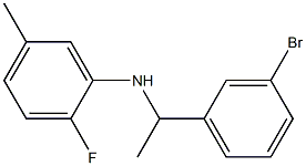 N-[1-(3-bromophenyl)ethyl]-2-fluoro-5-methylaniline Struktur