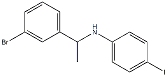 N-[1-(3-bromophenyl)ethyl]-4-iodoaniline Struktur