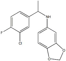 N-[1-(3-chloro-4-fluorophenyl)ethyl]-2H-1,3-benzodioxol-5-amine Struktur