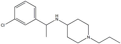 N-[1-(3-chlorophenyl)ethyl]-1-propylpiperidin-4-amine Struktur