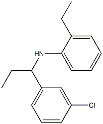 N-[1-(3-chlorophenyl)propyl]-2-ethylaniline Struktur