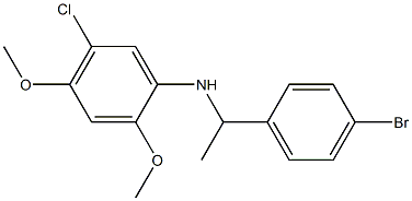 N-[1-(4-bromophenyl)ethyl]-5-chloro-2,4-dimethoxyaniline Struktur