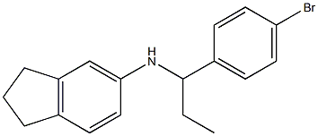 N-[1-(4-bromophenyl)propyl]-2,3-dihydro-1H-inden-5-amine Struktur