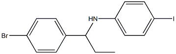 N-[1-(4-bromophenyl)propyl]-4-iodoaniline Struktur