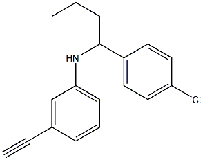 N-[1-(4-chlorophenyl)butyl]-3-ethynylaniline Struktur