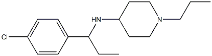 N-[1-(4-chlorophenyl)propyl]-1-propylpiperidin-4-amine Struktur