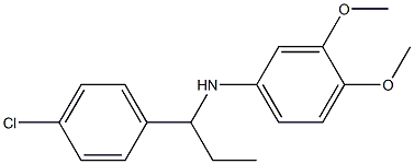 N-[1-(4-chlorophenyl)propyl]-3,4-dimethoxyaniline Struktur