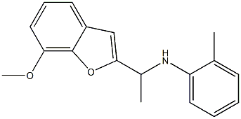 N-[1-(7-methoxy-1-benzofuran-2-yl)ethyl]-2-methylaniline Struktur