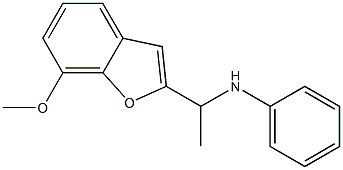 N-[1-(7-methoxy-1-benzofuran-2-yl)ethyl]aniline Struktur