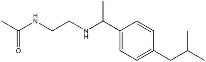 N-[2-({1-[4-(2-methylpropyl)phenyl]ethyl}amino)ethyl]acetamide Structure