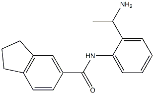 N-[2-(1-aminoethyl)phenyl]-2,3-dihydro-1H-indene-5-carboxamide Struktur