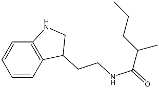 N-[2-(2,3-dihydro-1H-indol-3-yl)ethyl]-2-methylpentanamide Struktur