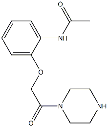 N-[2-(2-oxo-2-piperazin-1-ylethoxy)phenyl]acetamide Struktur