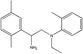 N-[2-amino-2-(2,5-dimethylphenyl)ethyl]-N-ethyl-2-methylaniline Struktur