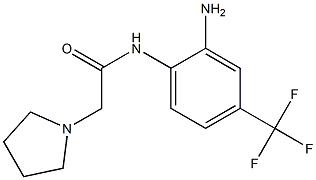 N-[2-amino-4-(trifluoromethyl)phenyl]-2-pyrrolidin-1-ylacetamide Struktur