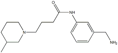 N-[3-(aminomethyl)phenyl]-4-(3-methylpiperidin-1-yl)butanamide Struktur