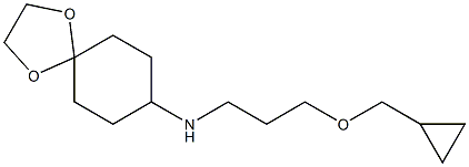 N-[3-(cyclopropylmethoxy)propyl]-1,4-dioxaspiro[4.5]decan-8-amine Struktur