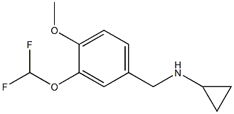 N-[3-(difluoromethoxy)-4-methoxybenzyl]cyclopropanamine Struktur