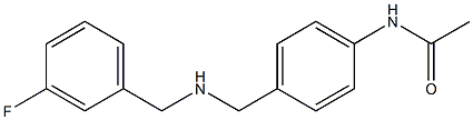 N-[4-({[(3-fluorophenyl)methyl]amino}methyl)phenyl]acetamide Struktur